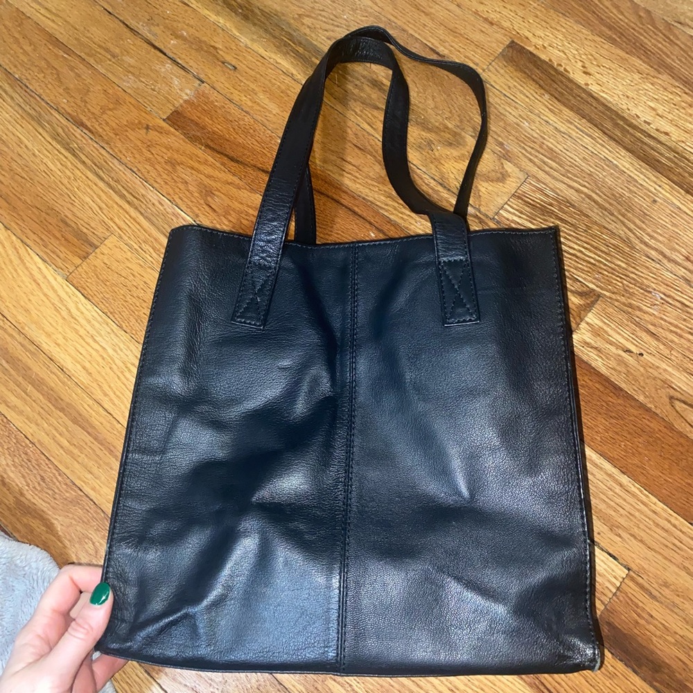 ASOS black faux leather shoulder bag